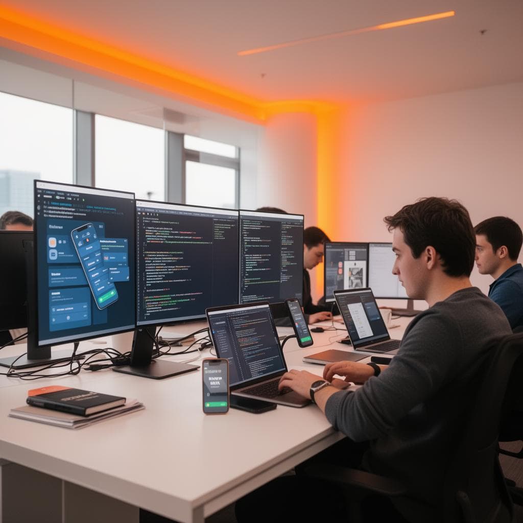 Fynecode team developing web and mobile applications